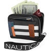image:imageNautica Everglades Small Wallet for Women Compact Thin Wristlet Credit Card Wallet with ID Window Zippered Coin Purse BlackBlack RacingStripe