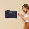 image:imageNautica High Tide Small Wallet for Women RFID Blocking Slim Credit Card Holder with Zipper Coin Pocket Bifold Compact Wallet with ID Window Black PrintedIndigo Printed