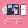 image:imageNautica High Tide Small Wallet for Women RFID Blocking Slim Credit Card Holder with Zipper Coin Pocket Bifold Compact Wallet with ID Window Black PrintedAmericana