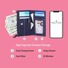 image:imageNautica High Tide Small Wallet for Women RFID Blocking Slim Credit Card Holder with Zipper Coin Pocket Bifold Compact Wallet with ID Window Black PrintedIndigo Printed