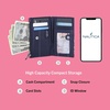 image:imageNautica High Tide Small Wallet for Women RFID Blocking Slim Credit Card Holder with Zipper Coin Pocket Bifold Compact Wallet with ID Window Black PrintedIndigoMarina