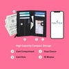 image:imageNautica High Tide Small Wallet for Women RFID Blocking Slim Credit Card Holder with Zipper Coin Pocket Bifold Compact Wallet with ID Window Black PrintedBlack Printed