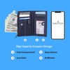 image:imageNautica High Tide Small Wallet for Women RFID Blocking Slim Credit Card Holder with Zipper Coin Pocket Bifold Compact Wallet with ID Window Black PrintedAmericana Logo