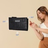 image:imageNautica High Tide Small Wallet for Women RFID Blocking Slim Credit Card Holder with Zipper Coin Pocket Bifold Compact Wallet with ID Window Black PrintedBlack Printed