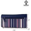 image:imageNautica Money Manager Womens Slim RFID Blocking Wallet Small Bifold Credit Card Holder with Zipper Coin Pocket and ID WindowRibbon Stripe