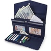 image:imageNautica Money Manager Womens Slim RFID Blocking Wallet Small Bifold Credit Card Holder with Zipper Coin Pocket and ID WindowRibbon Stripe