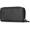 image:imageNautica On The Double Zip Around Vegan Leather Womens RFID Clutch Wallet With Wristlet Strap Indigo RedBlack