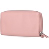 image:imageNautica On The Double Zip Around Vegan Leather Womens RFID Clutch Wallet With Wristlet Strap Indigo RedBlush