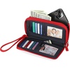 image:imageNautica On The Double Zip Around Vegan Leather Womens RFID Clutch Wallet With Wristlet Strap Indigo RedFuego Red 2