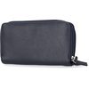 image:imageNautica On The Double Zip Around Vegan Leather Womens RFID Clutch Wallet With Wristlet Strap Indigo RedIndigo