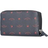 image:imageNautica On The Double Zip Around Vegan Leather Womens RFID Clutch Wallet With Wristlet Strap Indigo RedIndigoRed