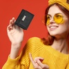 image:imageNautica Rowers End Small Wallet for Women RFID Blocking Slim Credit Card Holder with Zipper Coin Pocket Bifold Compact Wallet with ID Window in Indigo BoneWine Racing Stripe