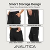 image:imageNautica Scrub Pants for Women  Jogger Cuffs 5Pocket Stretch FabricBlack