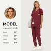 image:imageNautica Scrub Pants for Women  Jogger Cuffs 5Pocket Stretch FabricCabernet