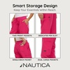 image:imageNautica Scrub Pants for Women  Jogger Cuffs 5Pocket Stretch FabricFuschia
