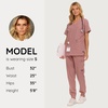 image:imageNautica Scrub Pants for Women  Jogger Cuffs 5Pocket Stretch FabricMauve