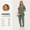 image:imageNautica Scrub Pants for Women  Jogger Cuffs 5Pocket Stretch FabricOlive