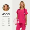 image:imageNautica Scrub Tops Women  3 Pack Stretch Fabric VNeck Nurse Shirt3 Pack BlkChrFus