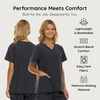 image:imageNautica Scrub Tops Women  3 Pack Stretch Fabric VNeck Nurse Shirt3 Pack BlkNvyChr