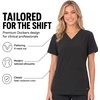 image:imageNautica Scrub Tops Women  Stretch Fabric Medical Nurse Shirt VNeckBlack