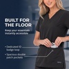 image:imageNautica Scrub Tops Women  Stretch Fabric Medical Nurse Shirt VNeckBlack