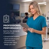 image:imageNautica Scrub Tops Women  Stretch Fabric Medical Nurse Shirt VNeckCarribean