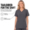 image:imageNautica Scrub Tops Women  Stretch Fabric Medical Nurse Shirt VNeckCharcoal