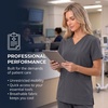 image:imageNautica Scrub Tops Women  Stretch Fabric Medical Nurse Shirt VNeckCharcoal