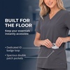 image:imageNautica Scrub Tops Women  Stretch Fabric Medical Nurse Shirt VNeckCharcoal