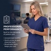 image:imageNautica Scrub Tops Women  Stretch Fabric Medical Nurse Shirt VNeckNavy
