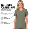image:imageNautica Scrub Tops Women  Stretch Fabric Medical Nurse Shirt VNeckOlive