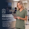 image:imageNautica Scrub Tops Women  Stretch Fabric Medical Nurse Shirt VNeckOlive
