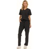 image:imageNautica Scrubs for Women Set of 2  Medical Nursing Stretch Top amp PantsBlack
