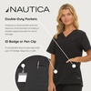 image:imageNautica Scrubs for Women Set of 2  Medical Nursing Stretch Top amp PantsBlack