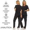 image:imageNautica Scrubs for Women Set of 2  Medical Nursing Stretch Top amp PantsBlack