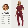 image:imageNautica Scrubs for Women Set of 2  Medical Nursing Stretch Top amp PantsCabernet