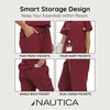 image:imageNautica Scrubs for Women Set of 2  Medical Nursing Stretch Top amp PantsCabernet