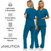 image:imageNautica Scrubs for Women Set of 2  Medical Nursing Stretch Top amp PantsCarribean