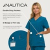 image:imageNautica Scrubs for Women Set of 2  Medical Nursing Stretch Top amp PantsCarribean
