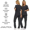 image:imageNautica Scrubs for Women Set of 2  Medical Nursing Stretch Top amp PantsCharcoal