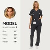 image:imageNautica Scrubs for Women Set of 2  Medical Nursing Stretch Top amp PantsCharcoal