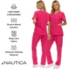 image:imageNautica Scrubs for Women Set of 2  Medical Nursing Stretch Top amp PantsFuschia
