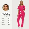 image:imageNautica Scrubs for Women Set of 2  Medical Nursing Stretch Top amp PantsFuschia