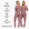image:imageNautica Scrubs for Women Set of 2  Medical Nursing Stretch Top amp PantsMauve