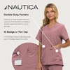 image:imageNautica Scrubs for Women Set of 2  Medical Nursing Stretch Top amp PantsMauve
