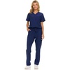 image:imageNautica Scrubs for Women Set of 2  Medical Nursing Stretch Top amp PantsNavy