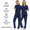 image:imageNautica Scrubs for Women Set of 2  Medical Nursing Stretch Top amp PantsNavy