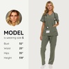 image:imageNautica Scrubs for Women Set of 2  Medical Nursing Stretch Top amp PantsOlive
