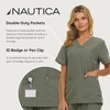 image:imageNautica Scrubs for Women Set of 2  Medical Nursing Stretch Top amp PantsOlive