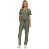image:imageNautica Scrubs for Women Set of 2  Medical Nursing Stretch Top amp PantsOlive
